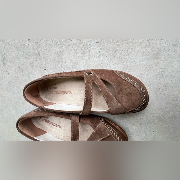 Timberland Earthkeeper Mary Jane Flat Shoe Brown Suede Size 7.5  Excellent - Picture 7 of 15